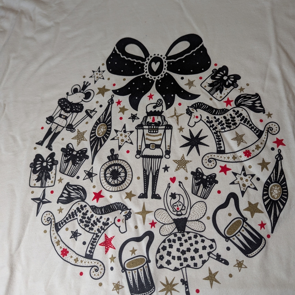 Festive Graphic Tee with Nutcracker Design